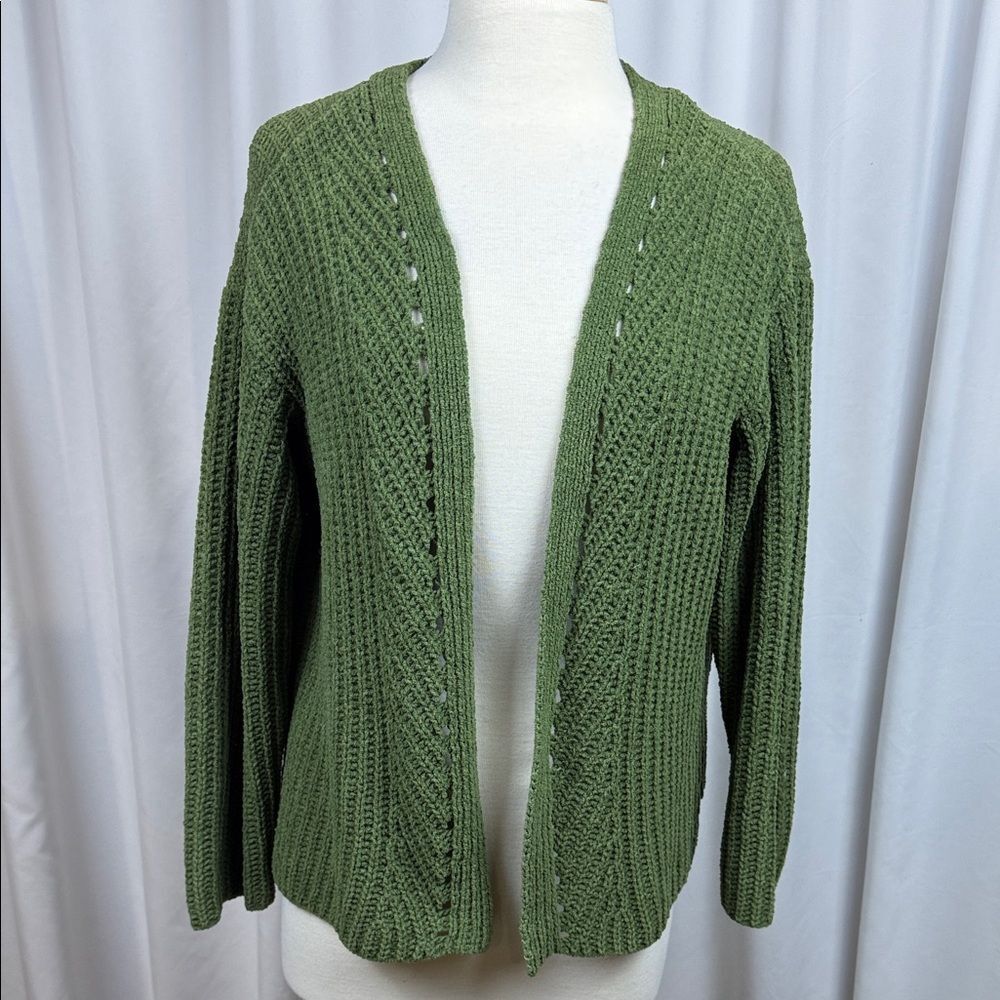 Art Class Olive Green Sweater Cardigan, XL